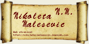 Nikoleta Malešević vizit kartica